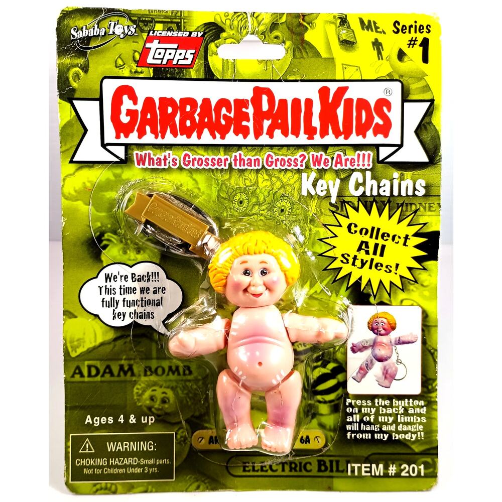Sababa Toys Topps Garbage Pail Kids ART-A-PART BUSTED BOB Keychain, See Pics!